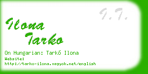 ilona tarko business card